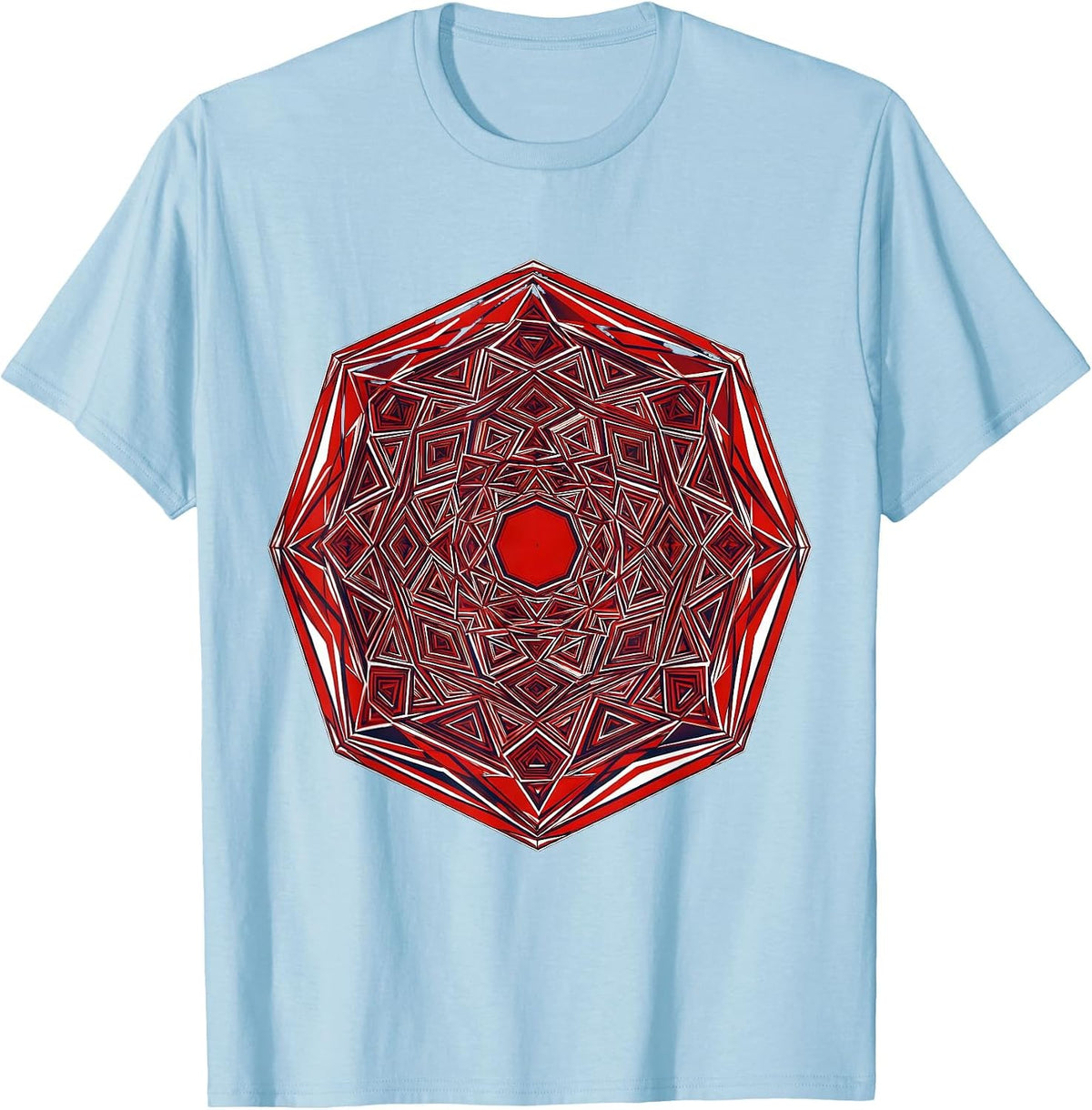 Men's Graphic Design Illustration Tee T-Shirt - Baby Blue