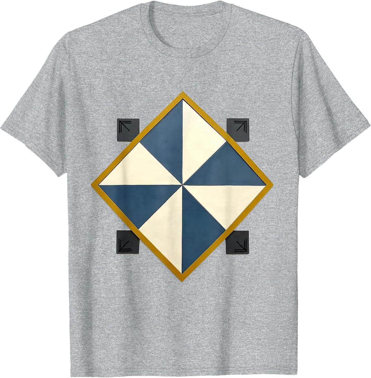 Men's Quilt Block Patchwork Science Humor Chemistry Teacher T-Shirt - Heather Grey
