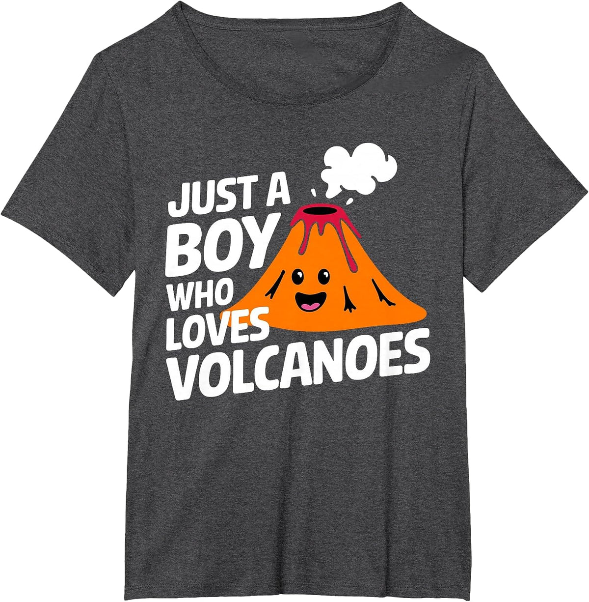Funny Volcano Design for Boys Men Seismology Volcano Lovers T-Shirt - Dark Heather Grey