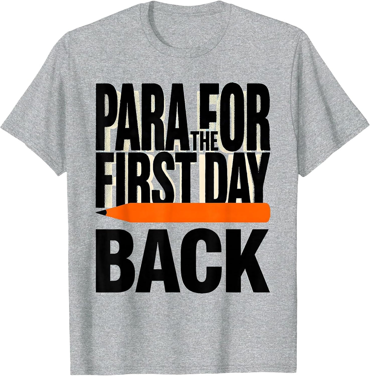 Men's Para For The First Day Back Brutalist Graphic T-Shirt - Heather Grey