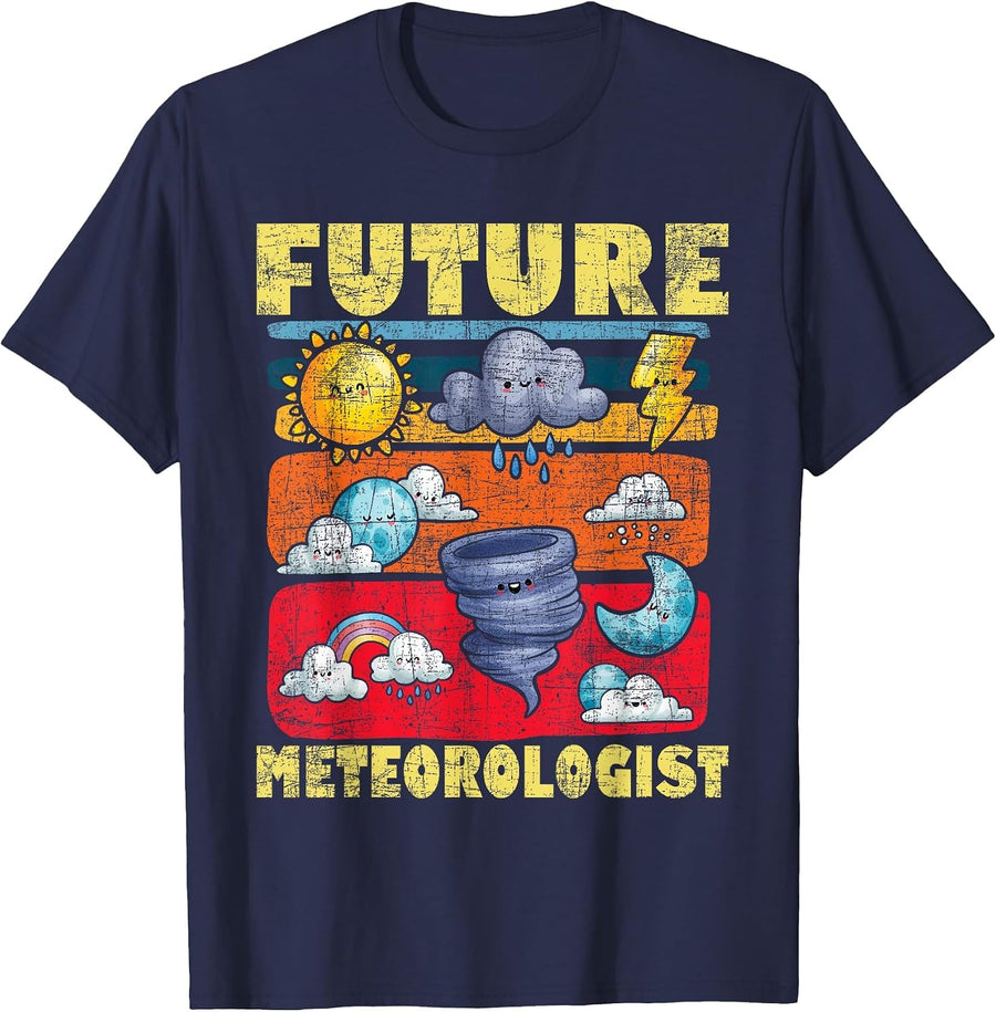 Future Meteorologist - Meteorology Forecasting Weather T-Shirt - Navy Blue