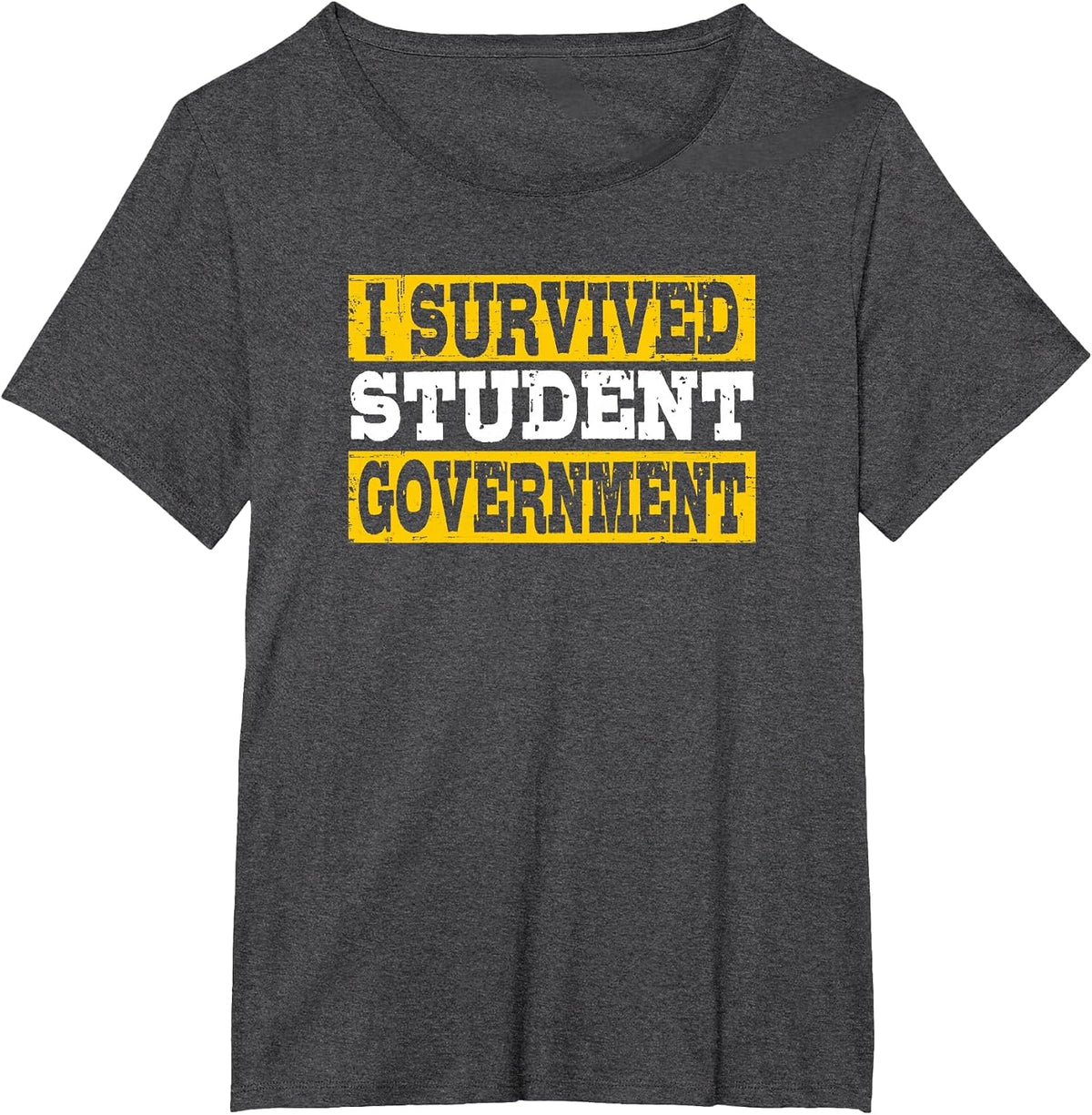 I Survived Student Government T-Shirt - Dark Heather Grey