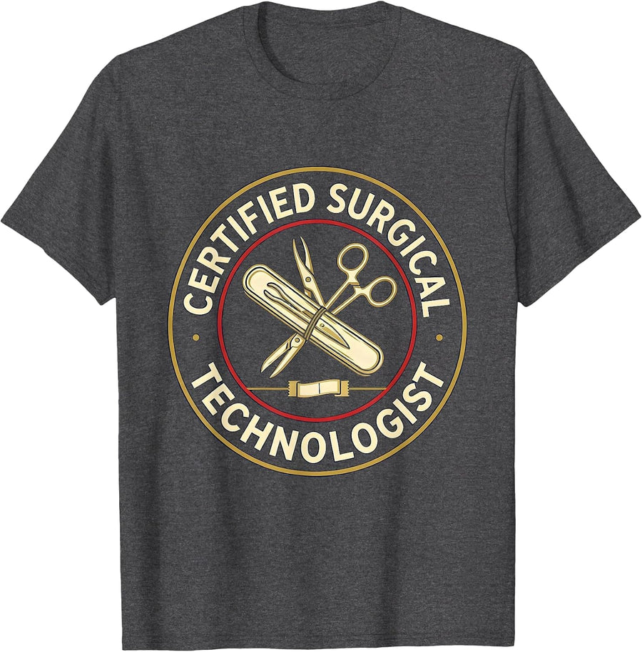 Men's Certified Surgical Technologist Funny Sterile Processing T-Shirt - Dark Heather Grey