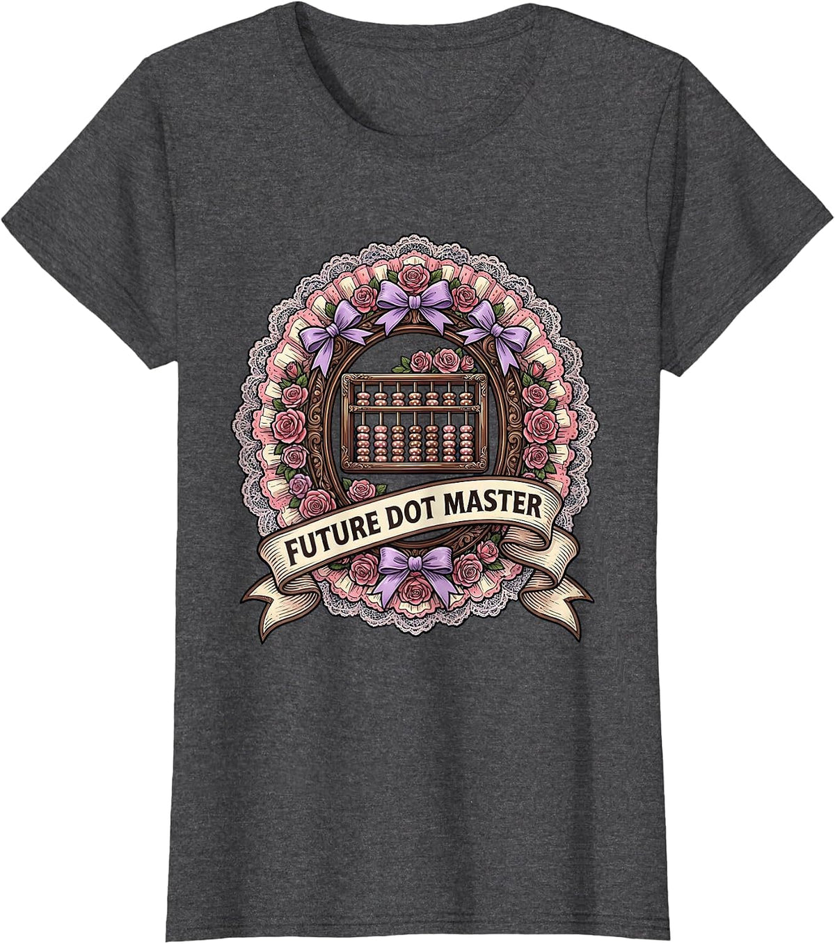 Women's Future Dot Master Kids Coding Design T-Shirt - Dark Heather Grey