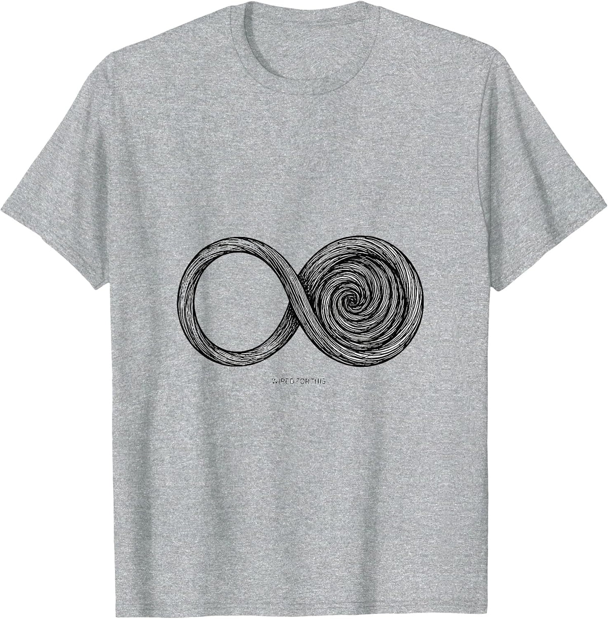 Men's Wired For This Line Art Autism ADHD Neurodiversity Awareness T-Shirt - Heather Grey