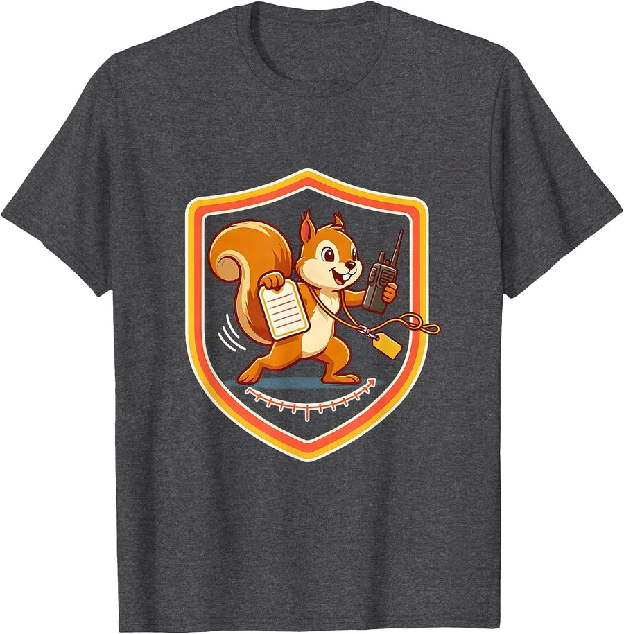 Men's Sealed Shield Badge Funny Paraprofessional Para Humor T-Shirt - Dark Heather Grey