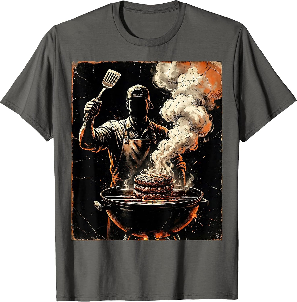 White Boy of the Year Backyard BBQ Grill Master T-Shirt - Asphalt Grey