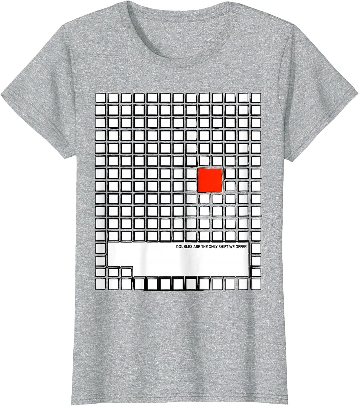 Doubles Are The Only Shift We Offer Funny Chef Line Cook T-Shirt - Heather Grey