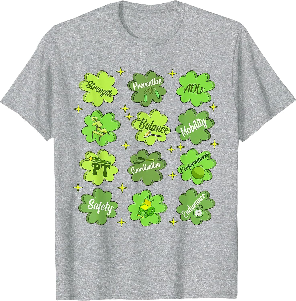 Physical Therapy PT St Patricks Day Funny Saint Pattys T-Shirt - Heather Grey