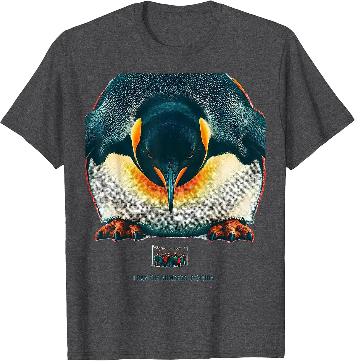 I Ran The Numbers: Penguin Funny Christmas Penguin Lover T-Shirt - Dark Heather Grey