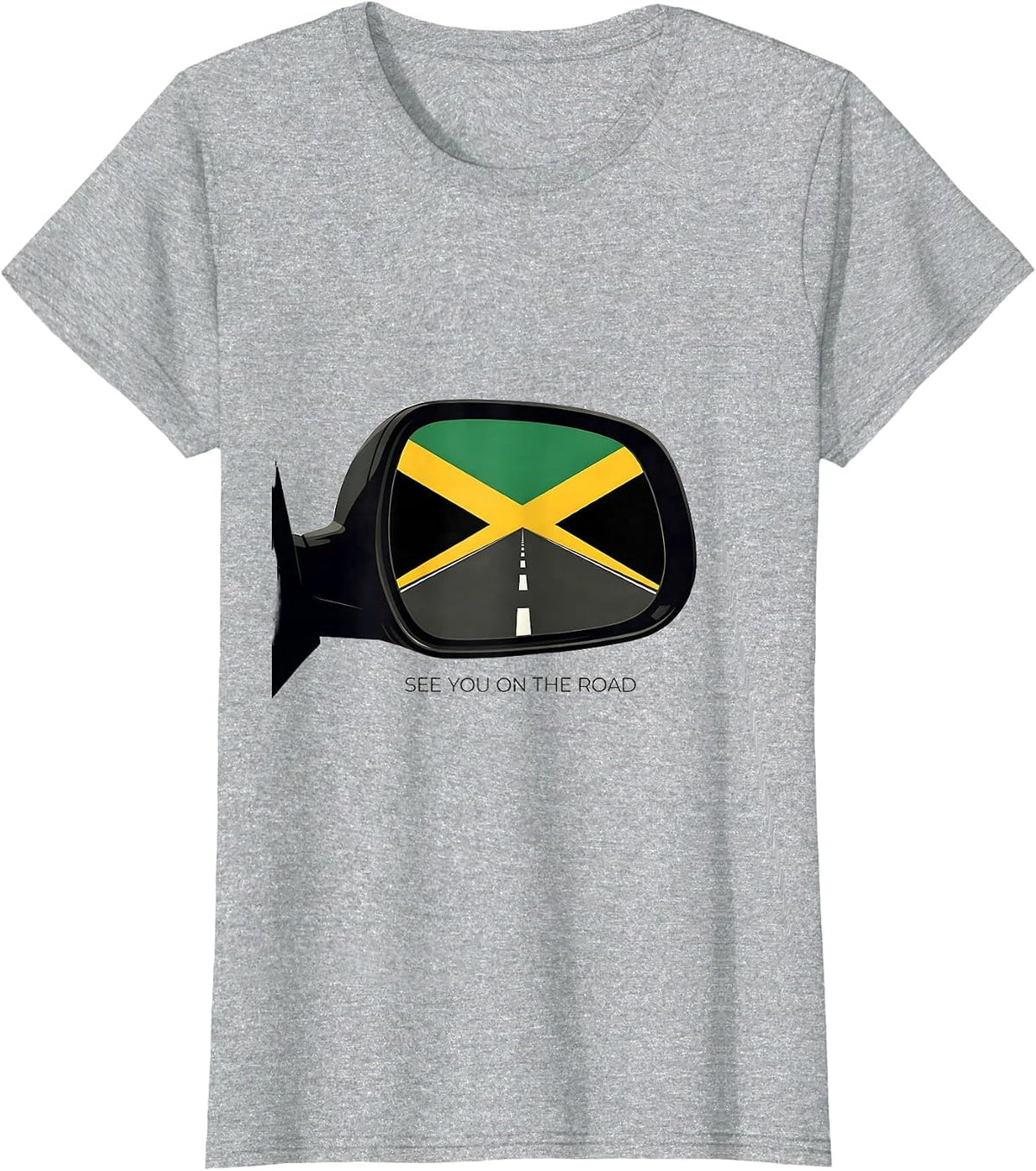 See You On The Road Editorial Conceptual Jamaican Carnival T-Shirt - Heather Grey