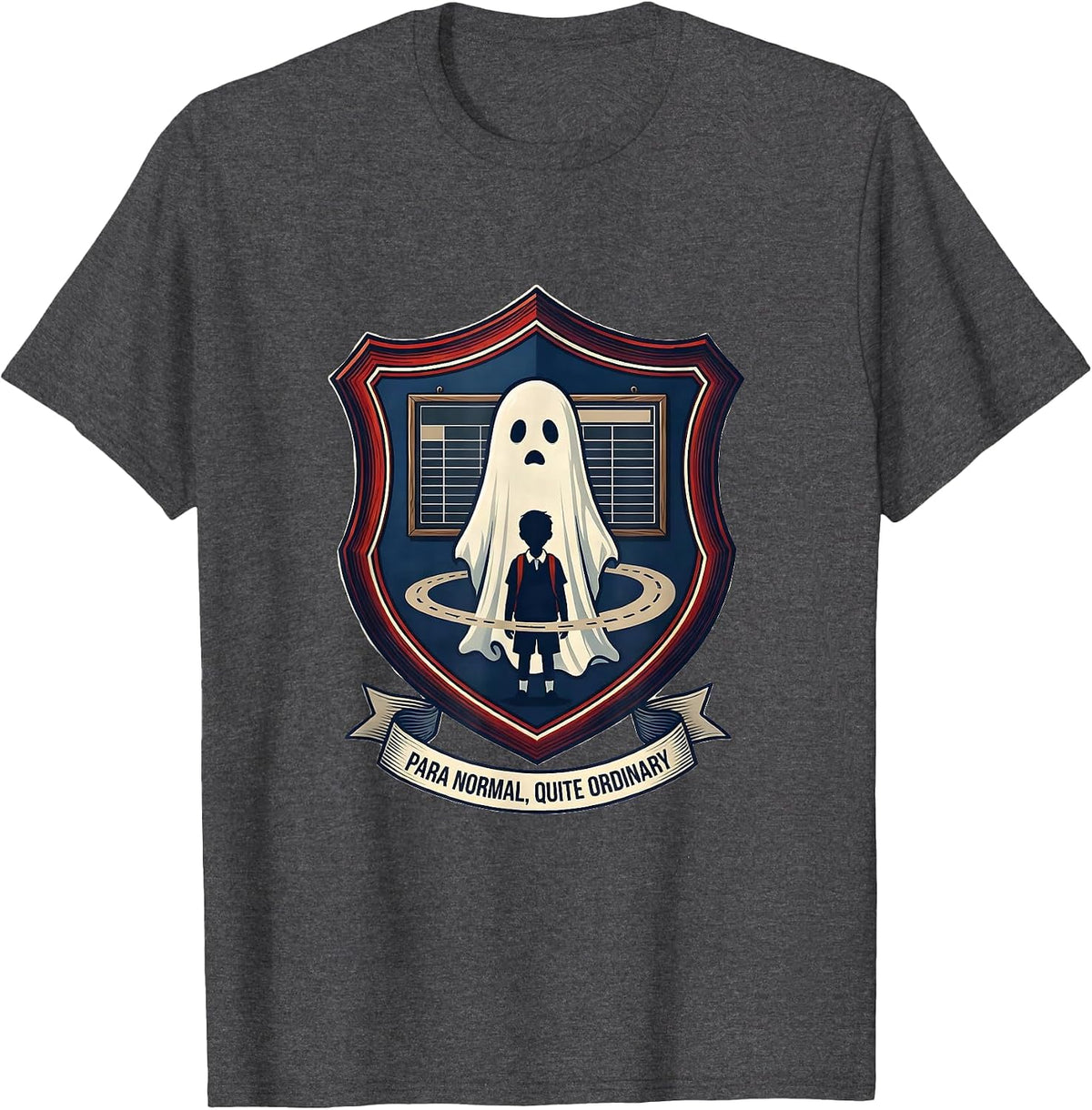 Men's Para Normal Quite Ordinary Ghost Para Paraprofessional T-Shirt - Dark Heather Grey
