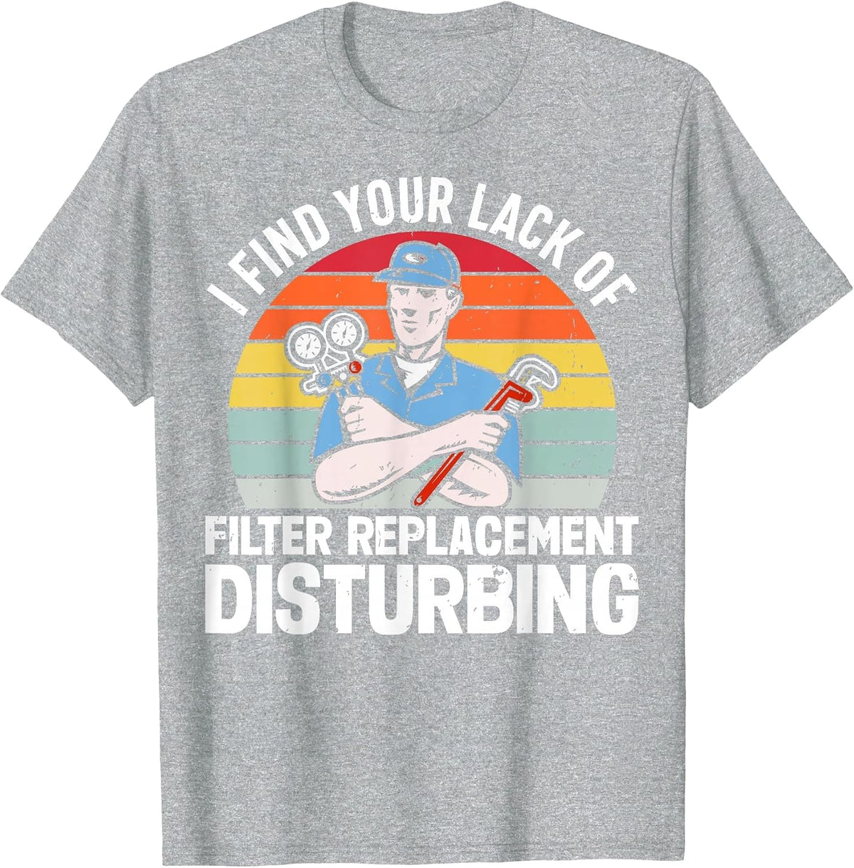 Funny HVAC Tech AC Repairman HVAC Technician T-Shirt - Heather Grey