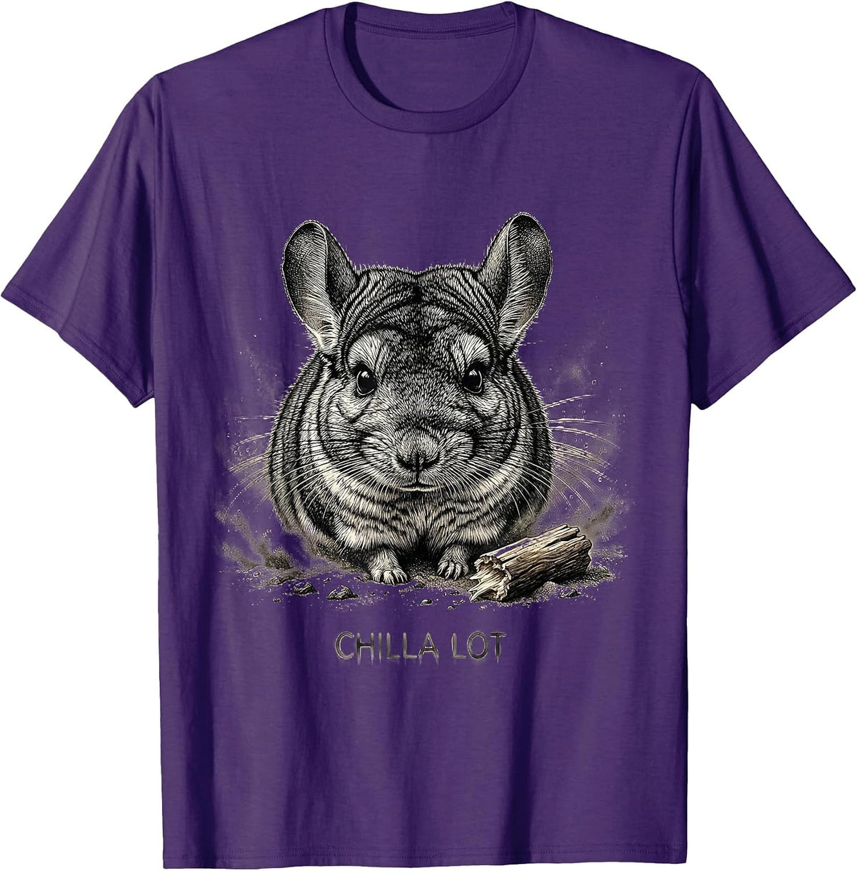 Chilla Lot Funny Chinchilla Owner Humor Pet Lover Gift T-Shirt - Purple