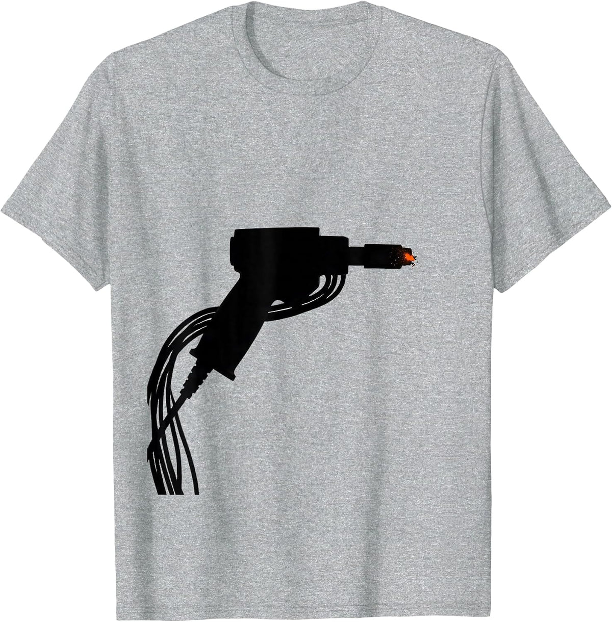 Men's MIG Welding Gun Minimalist Welder Trade Humor T-Shirt - Heather Grey