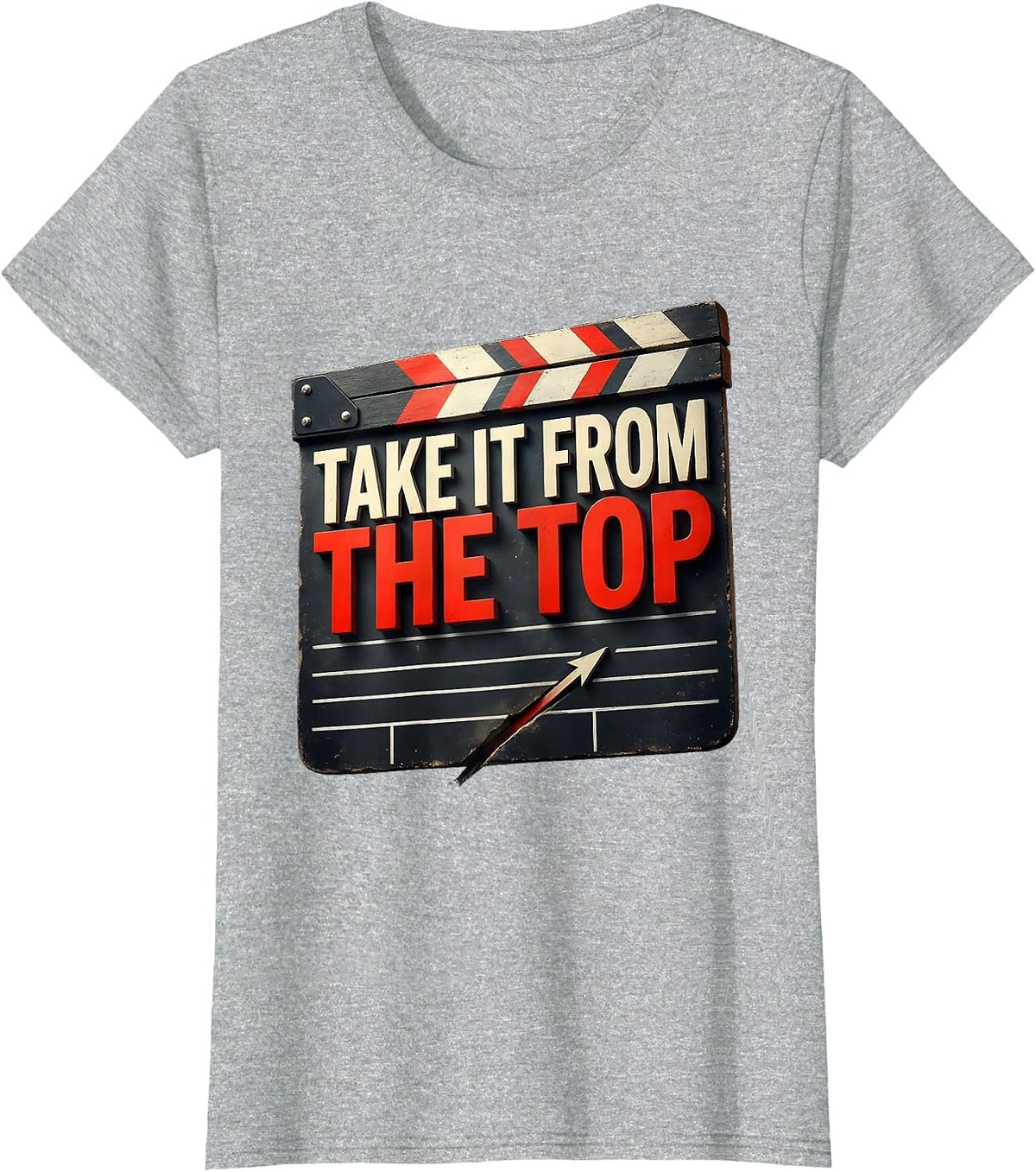 Women's Take It From The Top Funny Theater Kid Musical Theatre Actor T-Shirt - Heather Grey