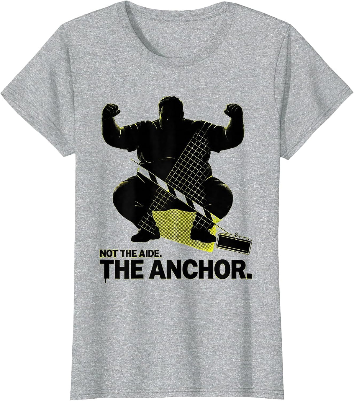 Not The Aide The Anchor Funny Paraprofessional Teacher T-Shirt - Heather Grey