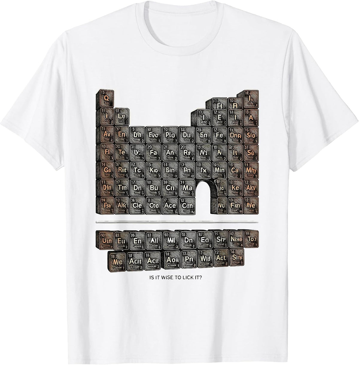 Men's Is It Wise To Lick It Funny Periodic Table Chemistry Teacher T-Shirt - White