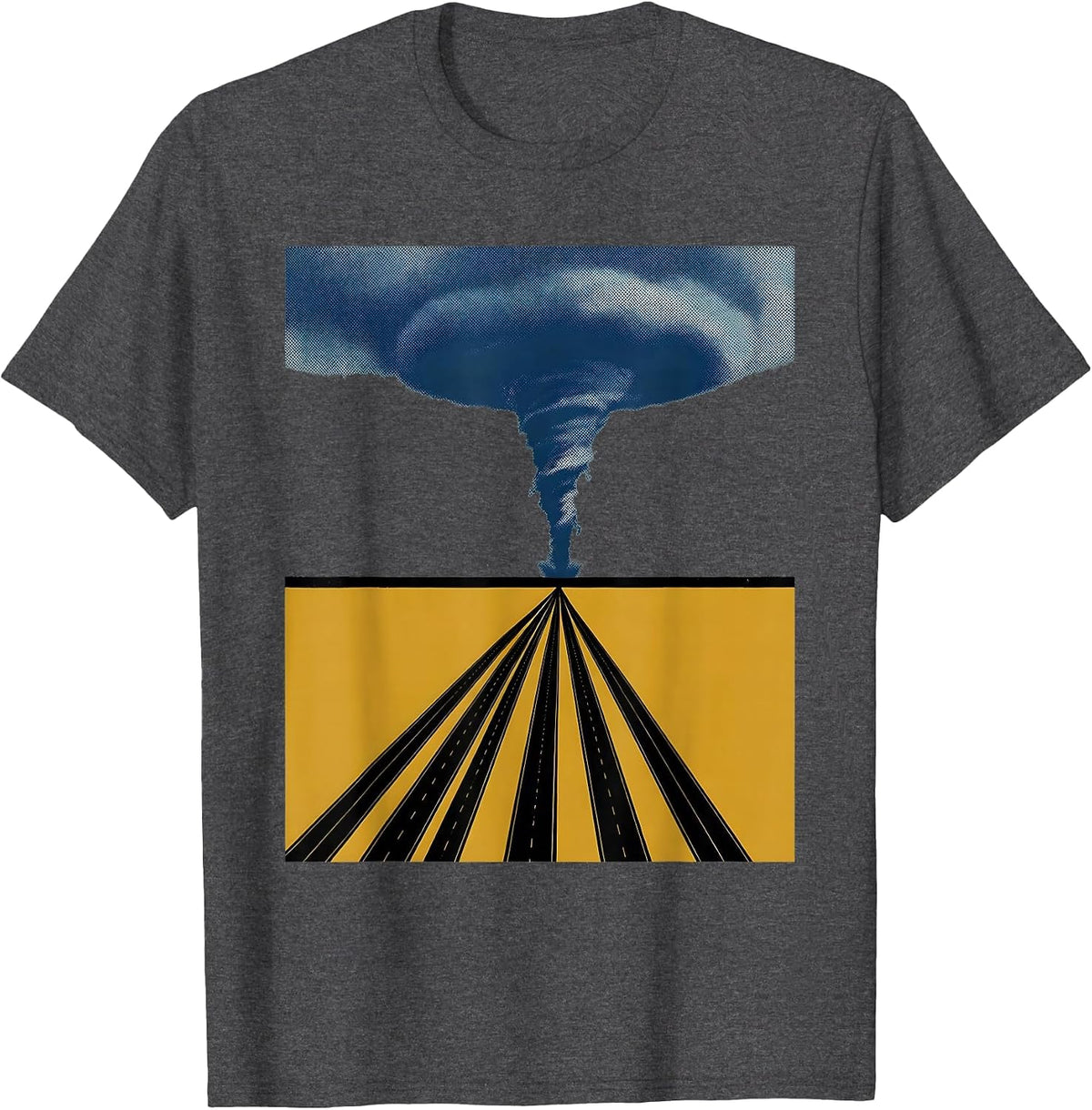 Storm Chaser Poster Weather Enthusiast Meteorology T-Shirt - Dark Heather Grey