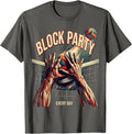 Block Party Every Day Volleyball Design T-Shirt - Asphalt Grey