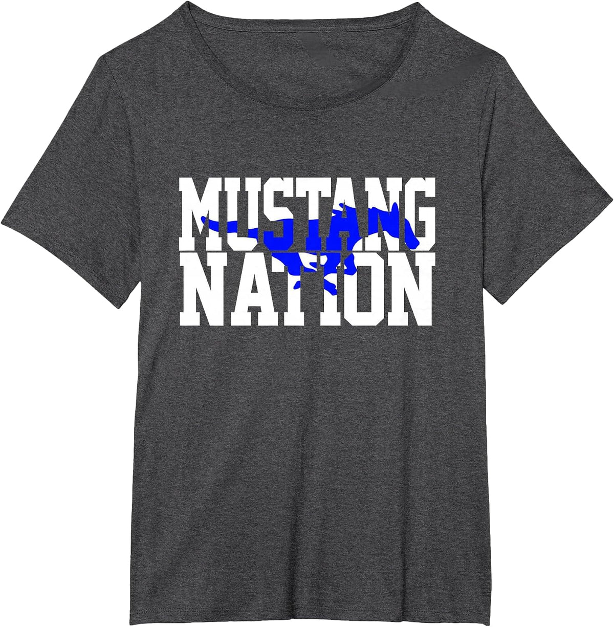 Friendswood Mustang, Mustang Nation T-Shirt - Dark Heather Grey
