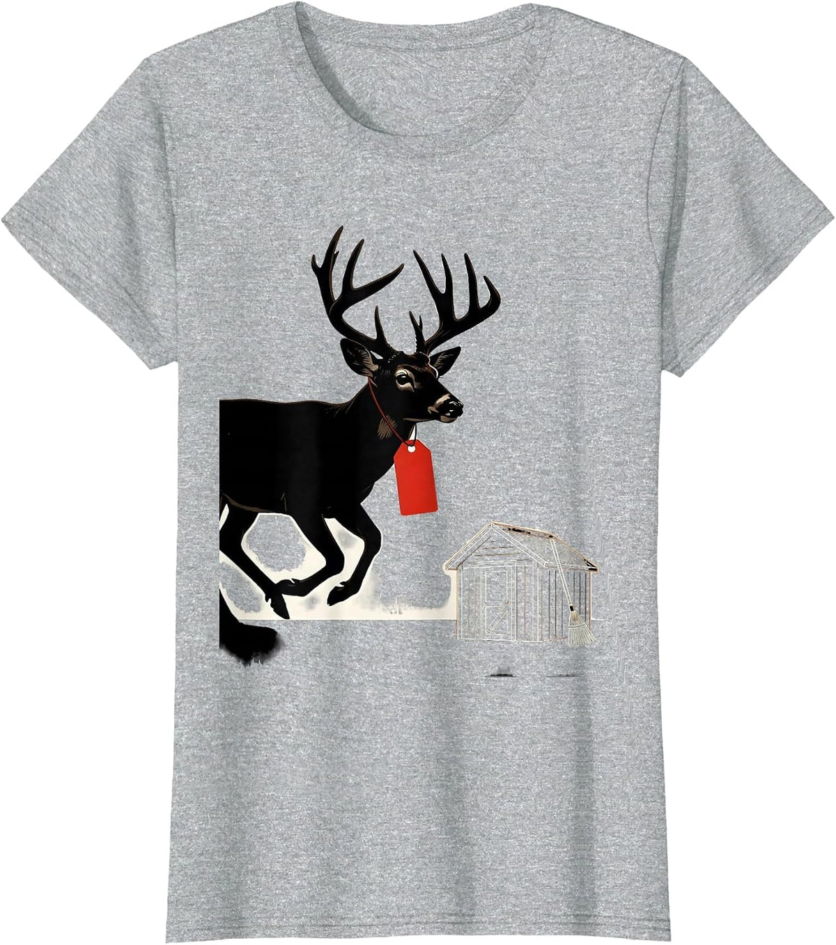 Whitetail Buck Hunting Dad Humor Deer Hunter Gift T-Shirt - Heather Grey
