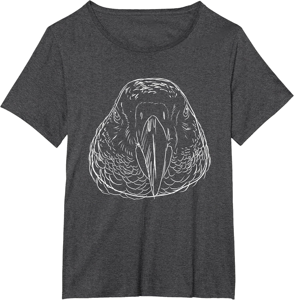 Bird African Gray Parrot T-Shirt - Dark Heather Grey