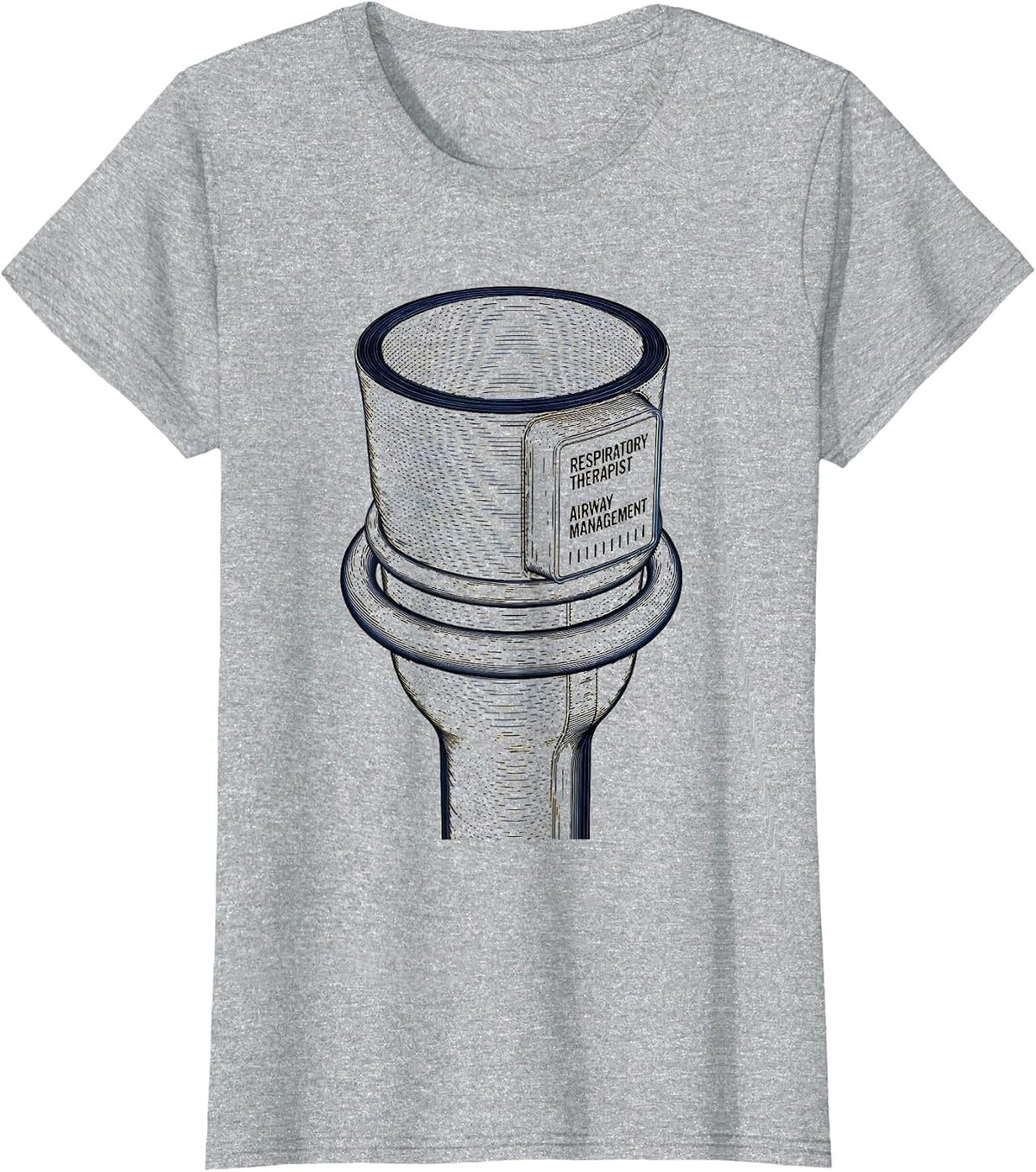 Respiratory Therapist Airway Management T-Shirt - Heather Grey