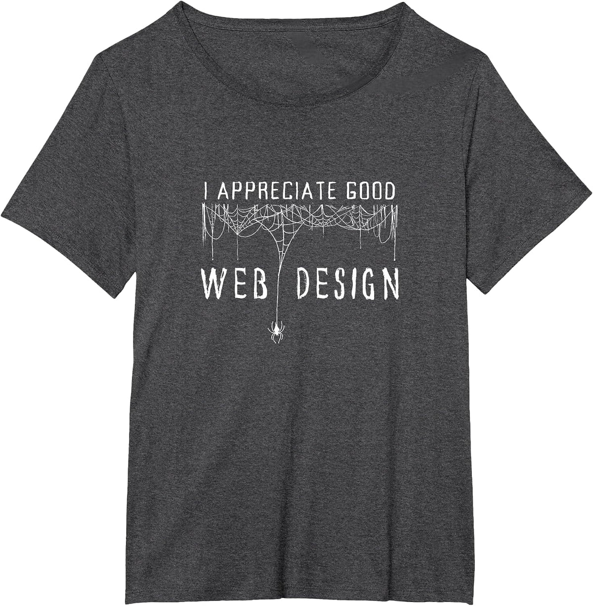 Funny Halloween Spider Web Design - Computer Science T-Shirt - Dark Heather Grey