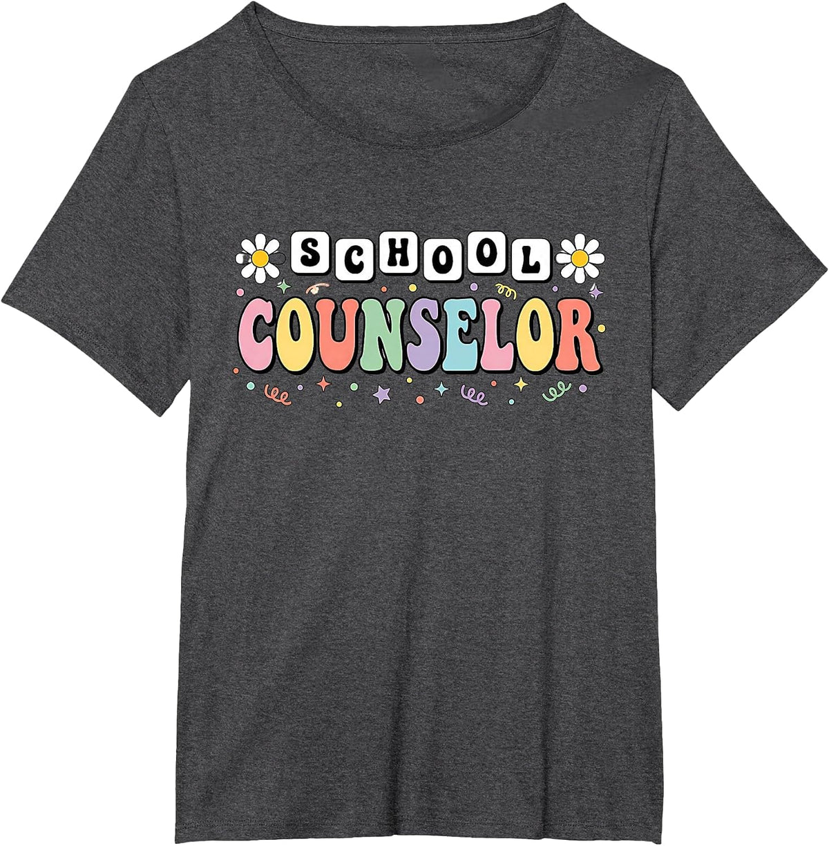 Funny School Counselor Appreciation Women Counseling T-Shirt - Dark Heather Grey