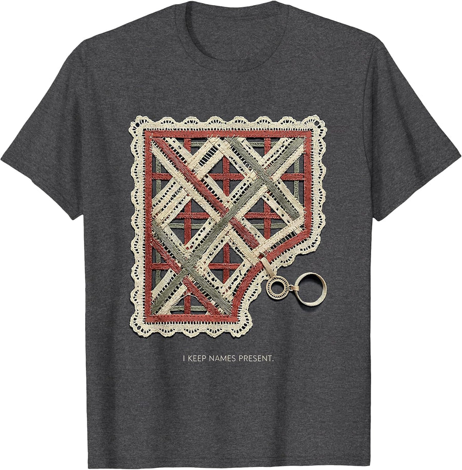 Men's I Keep Names Present Retro Kindness Inclusion Positivity T-Shirt - Dark Heather Grey