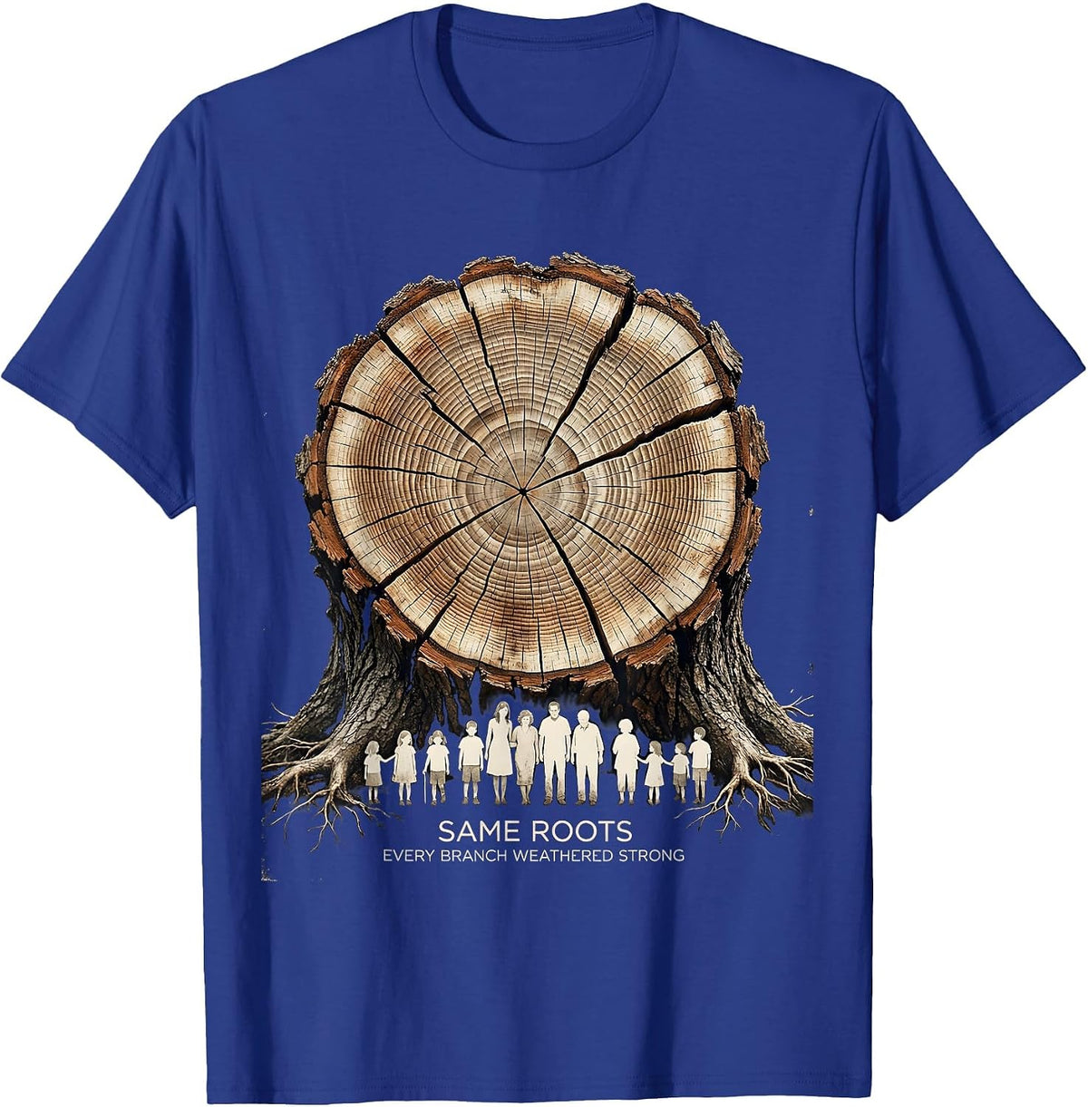 Men's Same Roots, Every Branch Weathered Strong Family Reunion T-Shirt - Royal Blue