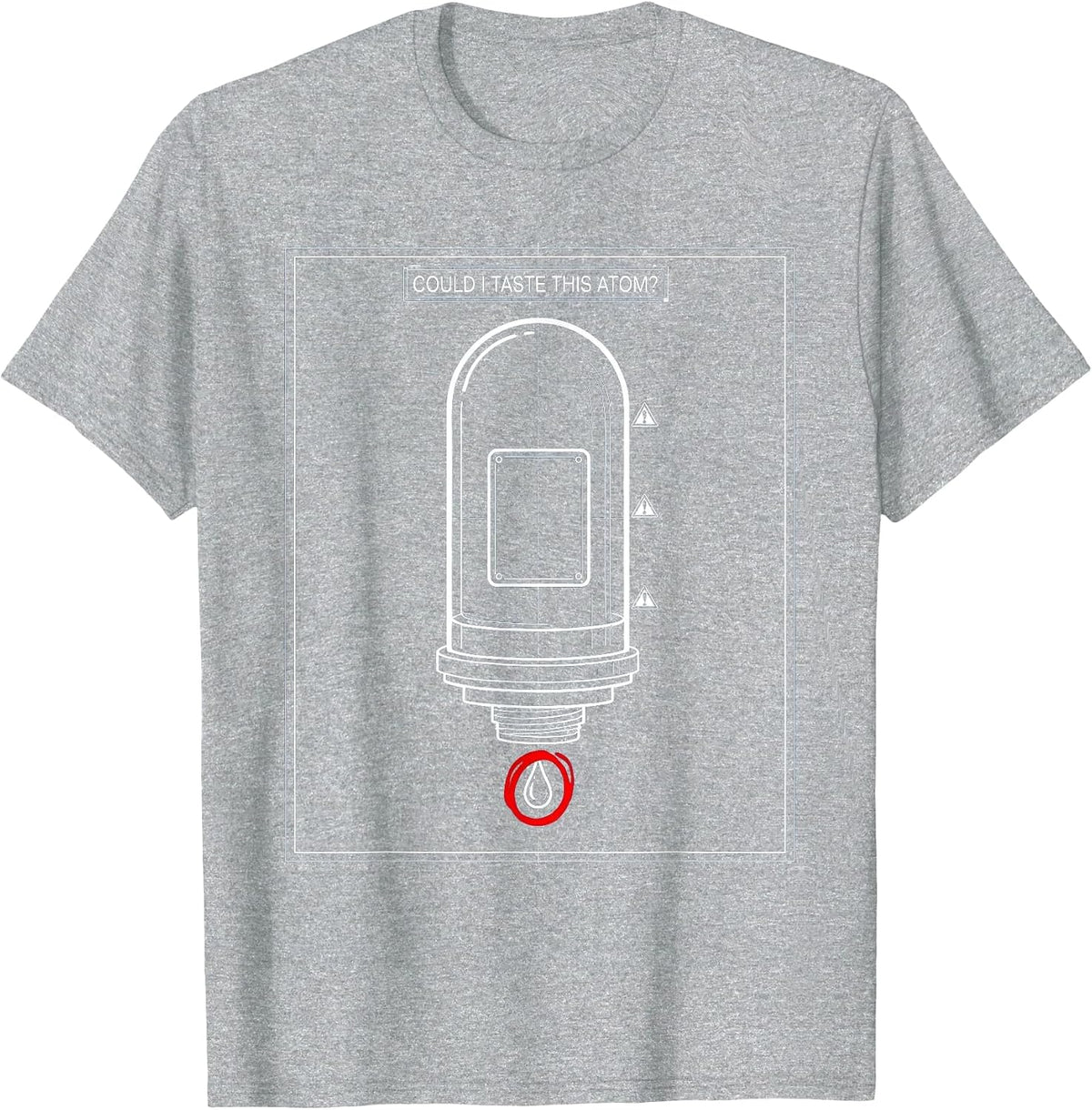 Men's Could I Taste This Atom? Funny Science Teacher Chemistry T-Shirt - Heather Grey