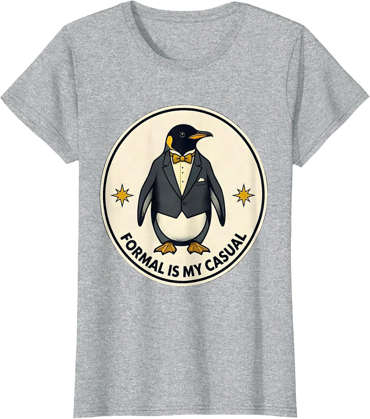 Formal Is My Casual Tuxedo Humor Design T-Shirt - Heather Grey