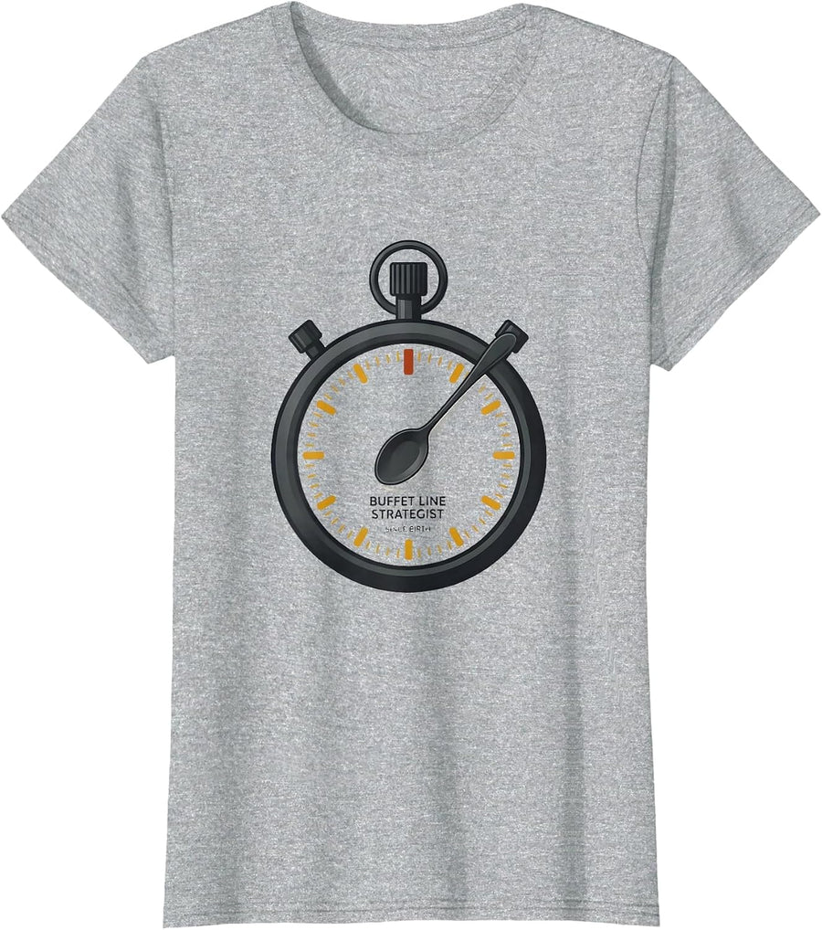 Buffet Line Strategist Since Birth Funny Family Reunion T-Shirt - Heather Grey