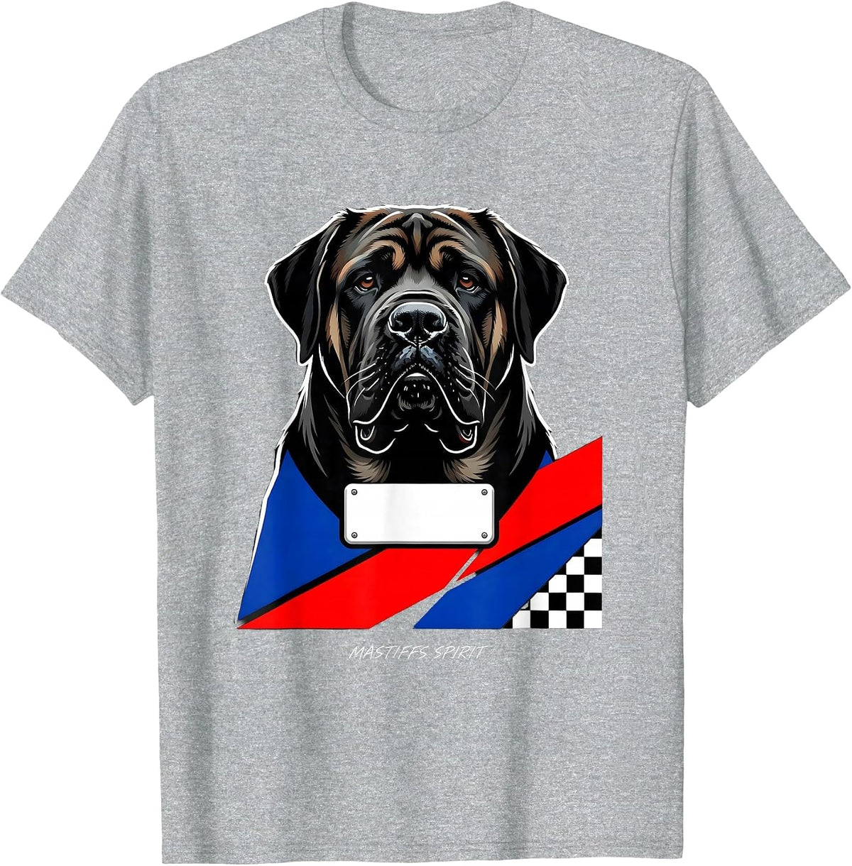 Men's Mastiffs Spirit Racing Livery School Mascot Team Spirit Fan T-Shirt - Heather Grey