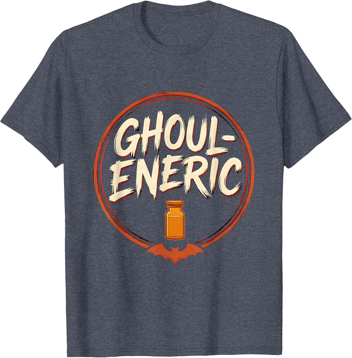 Ghoul-eneric Funny Pharmacy Tech Halloween Costume T-Shirt - Heather Blue
