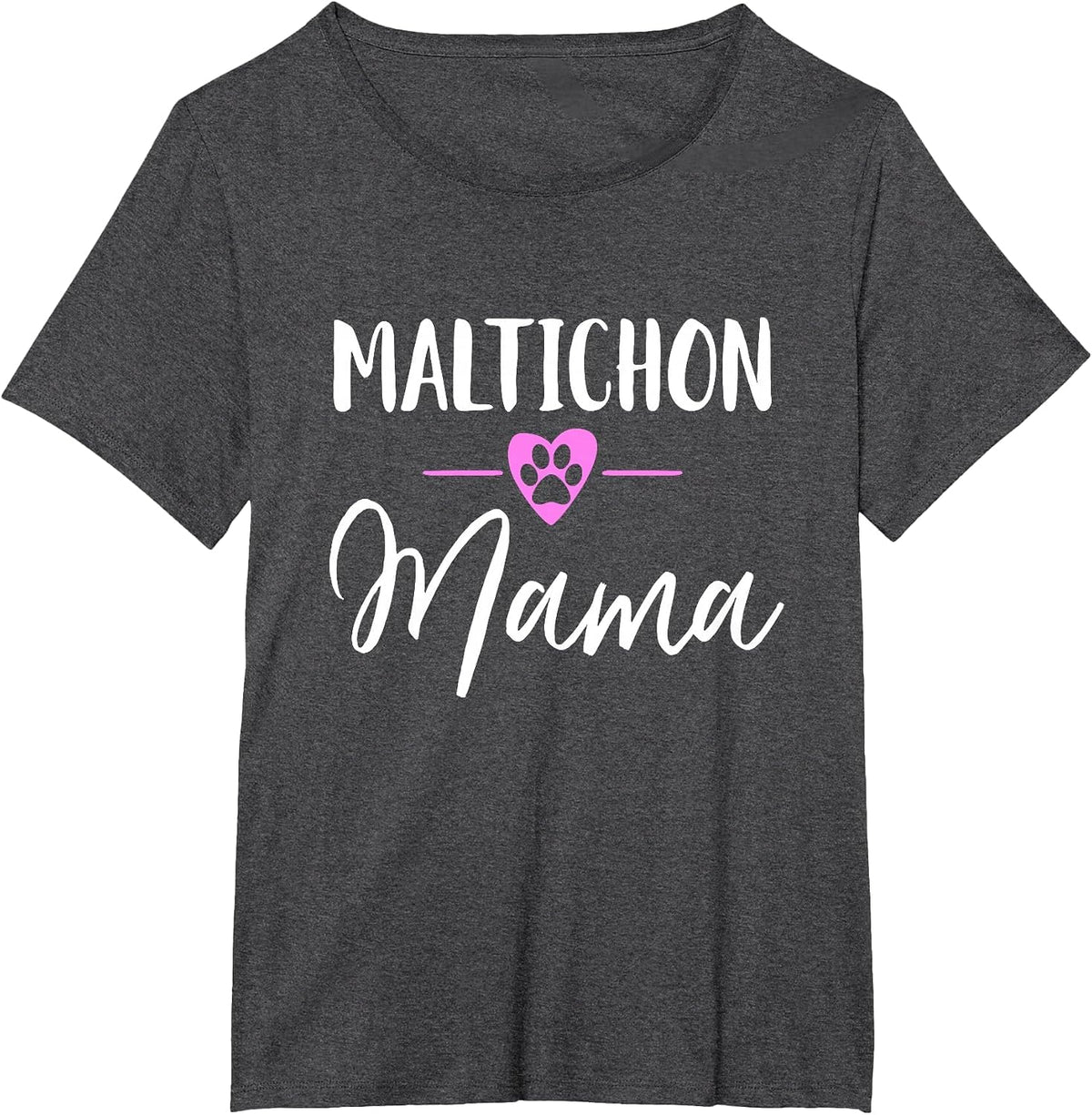 Maltichon Mama T-Shirt - Dark Heather Grey
