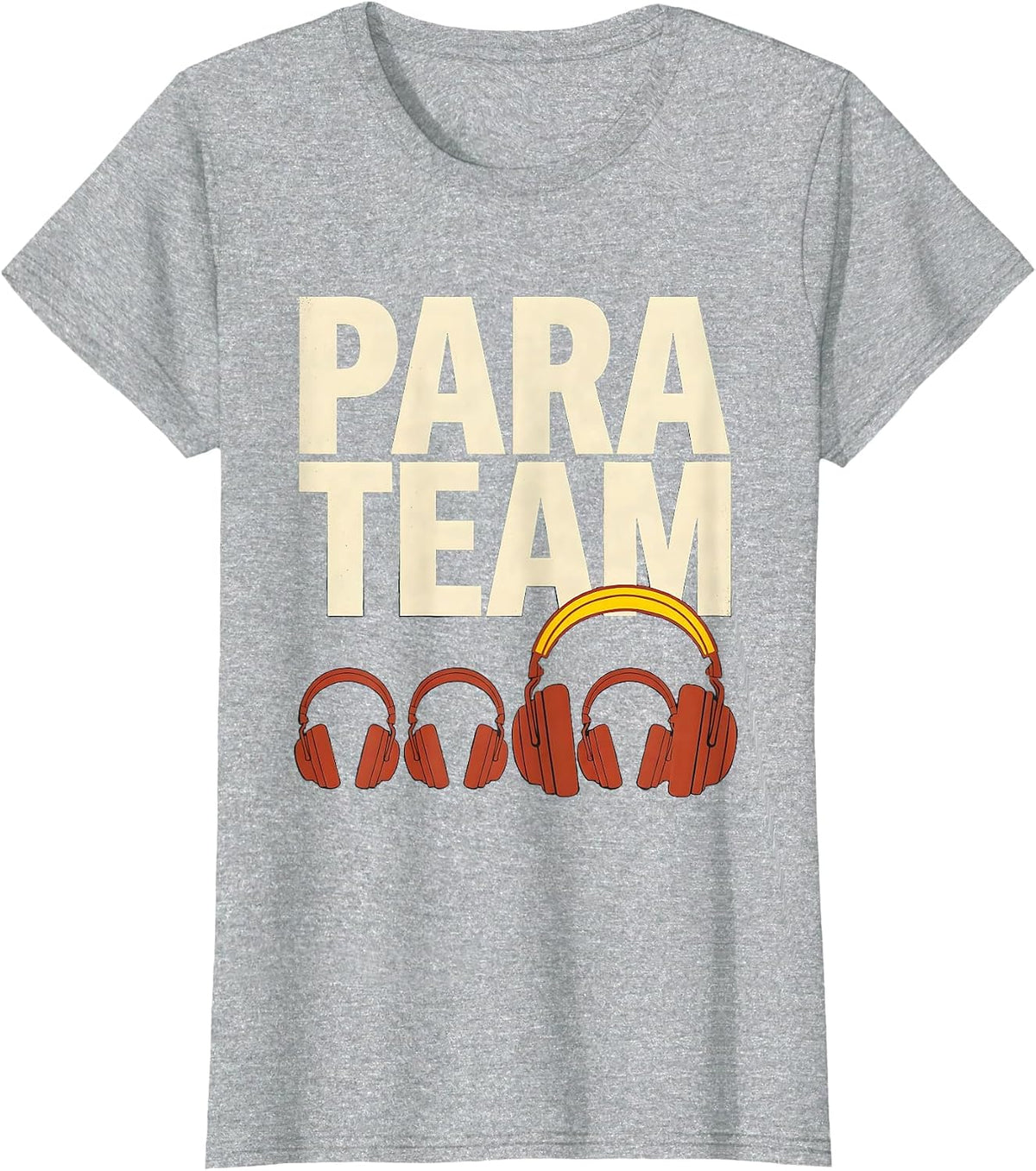 Para Team Screenprint Poster Paraprofessional Teacher T-Shirt - Heather Grey