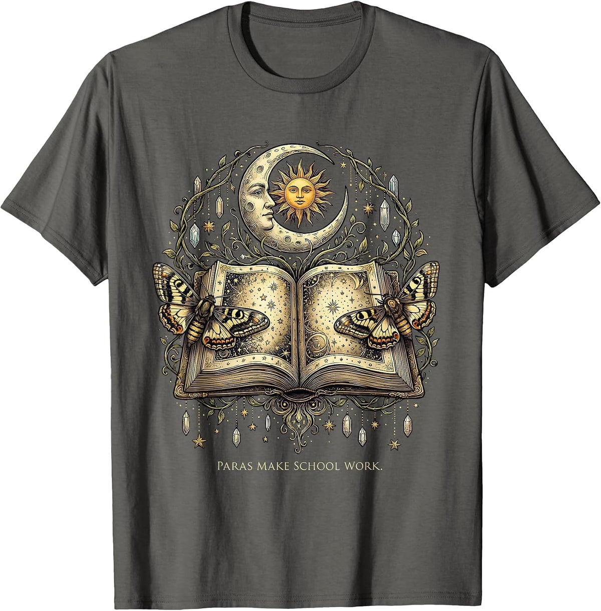 Men's Paras Make School Work Paraprofessional Design T-Shirt - Asphalt Grey