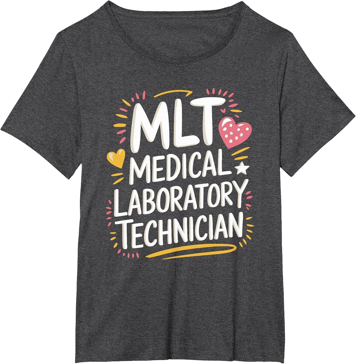 MLT Medical Laboratory Technician, Lab Technician Lab Week T-Shirt - Dark Heather Grey