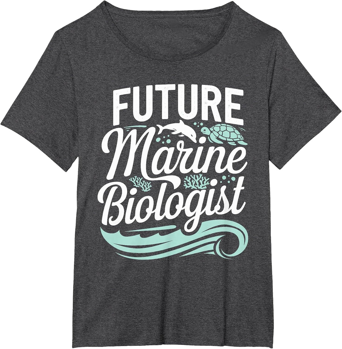 Future Marine Biologist Ocean Student Biology T-Shirt - Dark Heather Grey