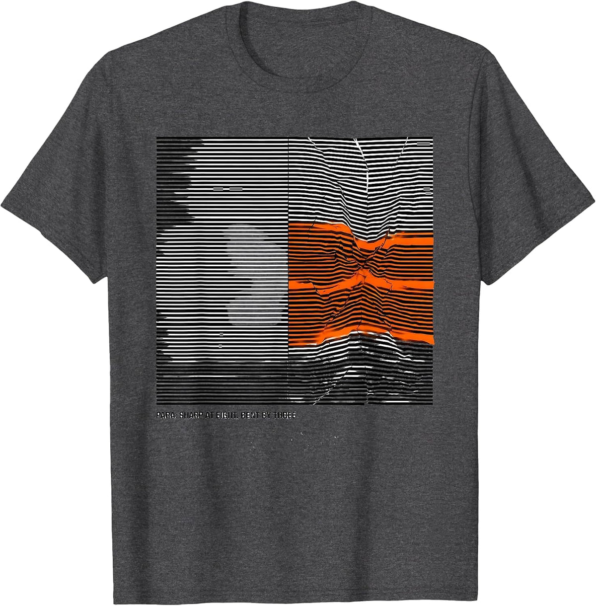 Para Sharp At Eight Bent By Three Funny Paraprofessional T-Shirt - Dark Heather Grey