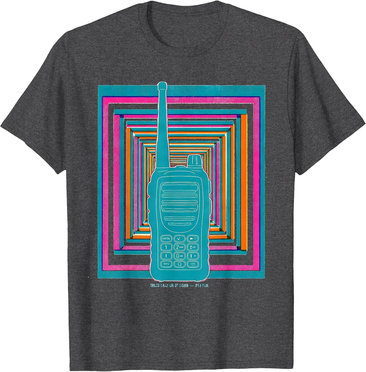 Walkie Calls Are My Cardio SPED Para Teacher Humor T-Shirt - Dark Heather Grey
