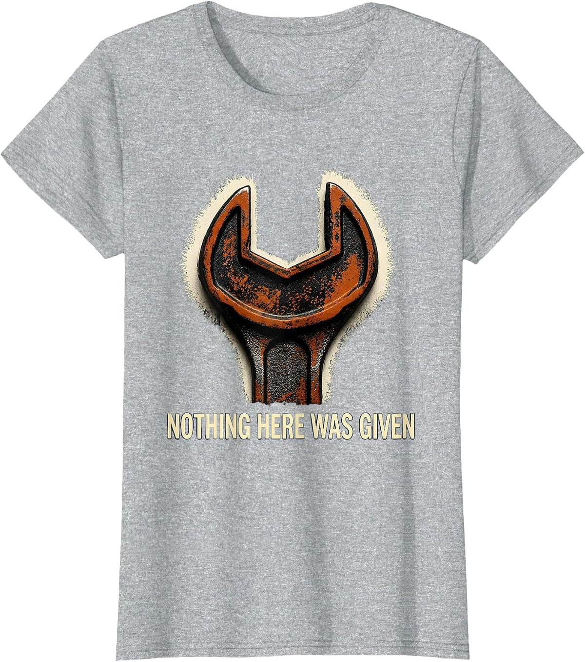 Women's Nothing Here Was Given Rubber Stamp Union Strong Labor Day T-Shirt - Heather Grey