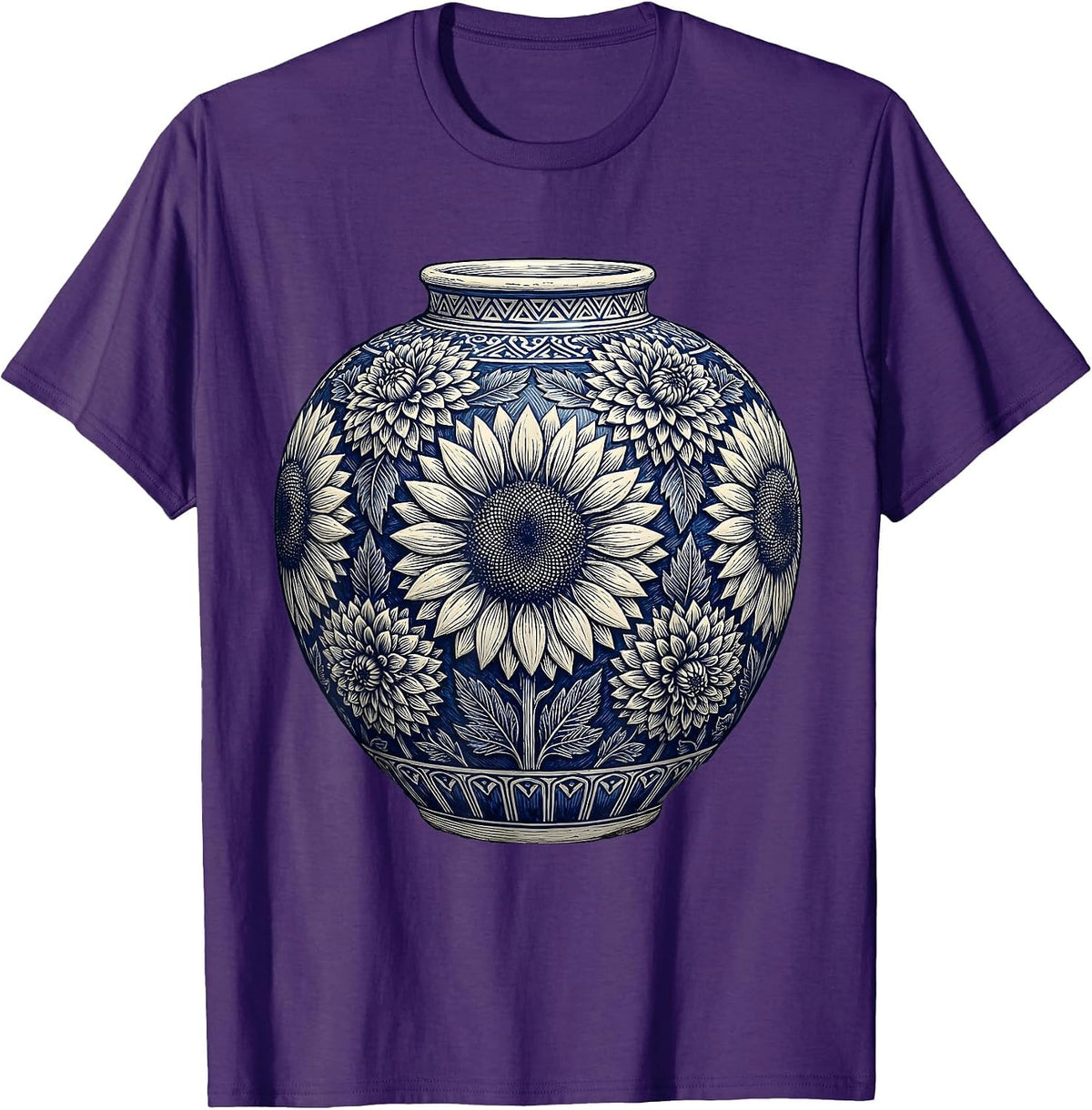 Talavera Pottery Spanish Heritage Month Art T-Shirt - Purple