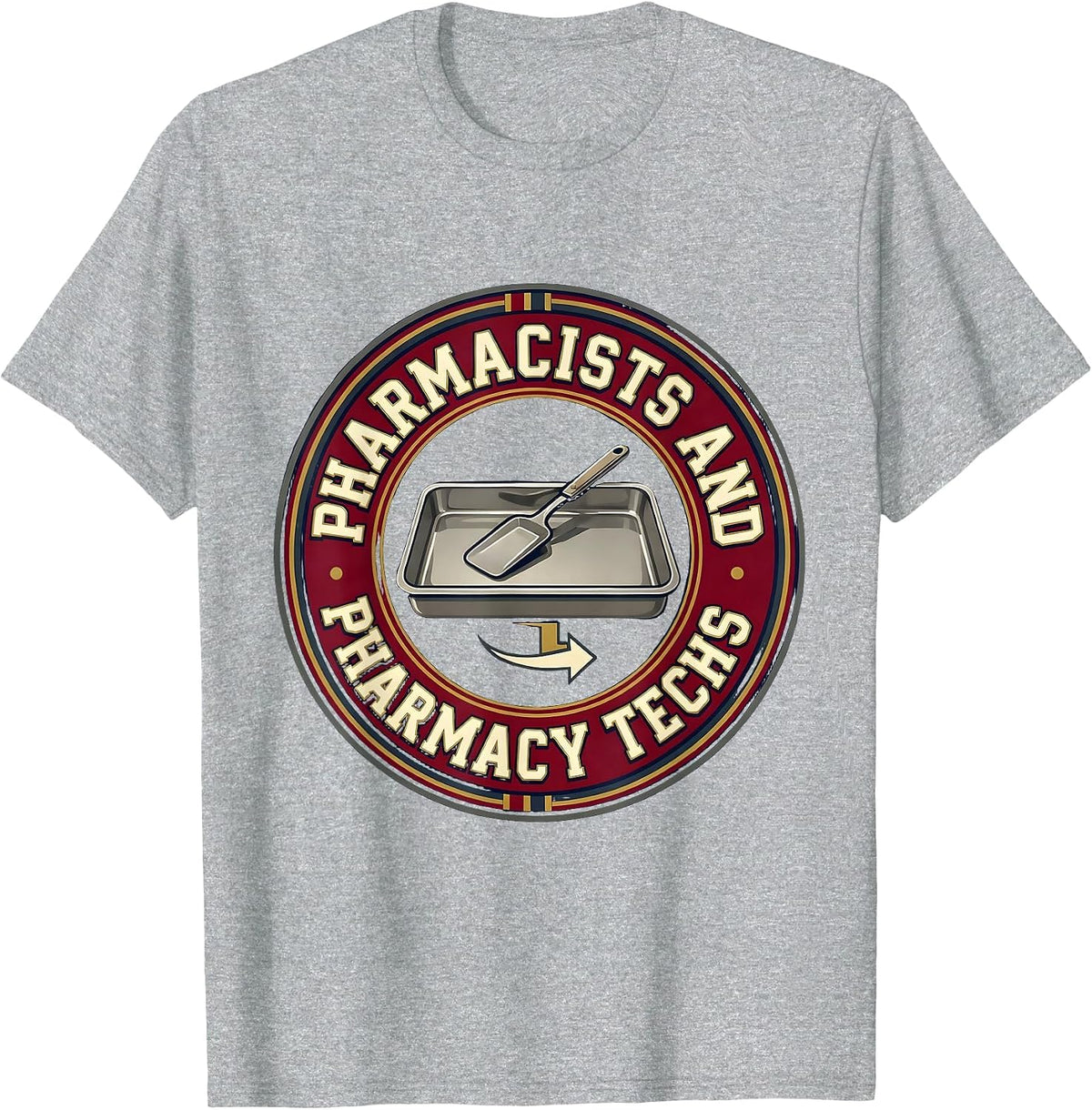Men's Pharmacists And Pharmacy Techs Funny Pharmacy Squad Crew T-Shirt - Heather Grey
