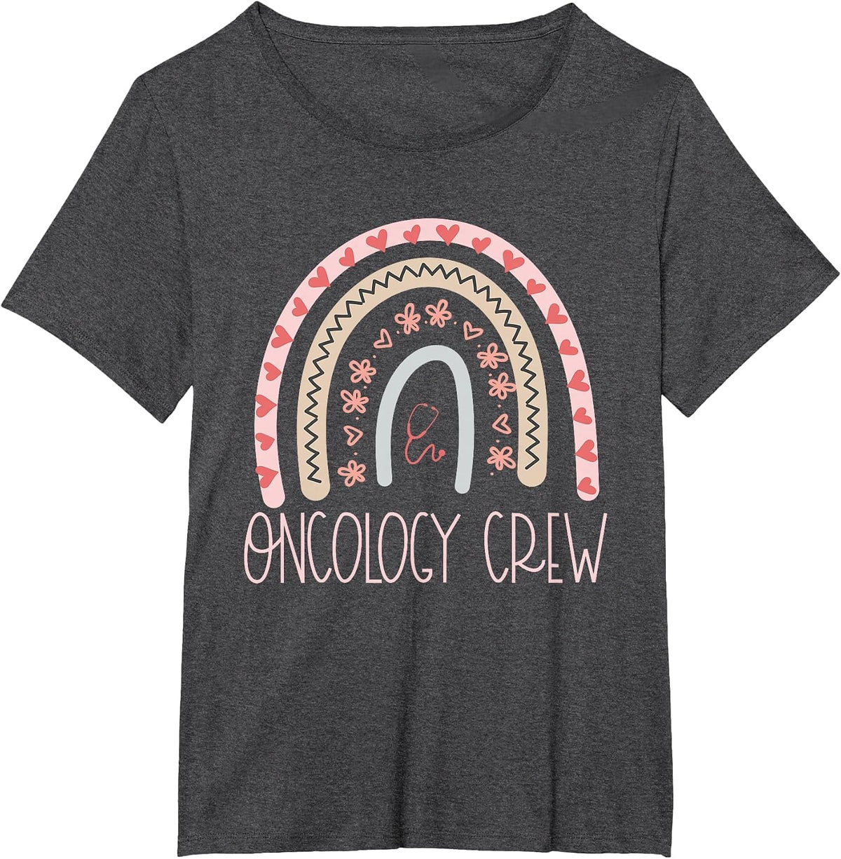 Oncology Nurse Week Medical Assistant Team Cancer Doctor T-Shirt - Dark Heather Grey
