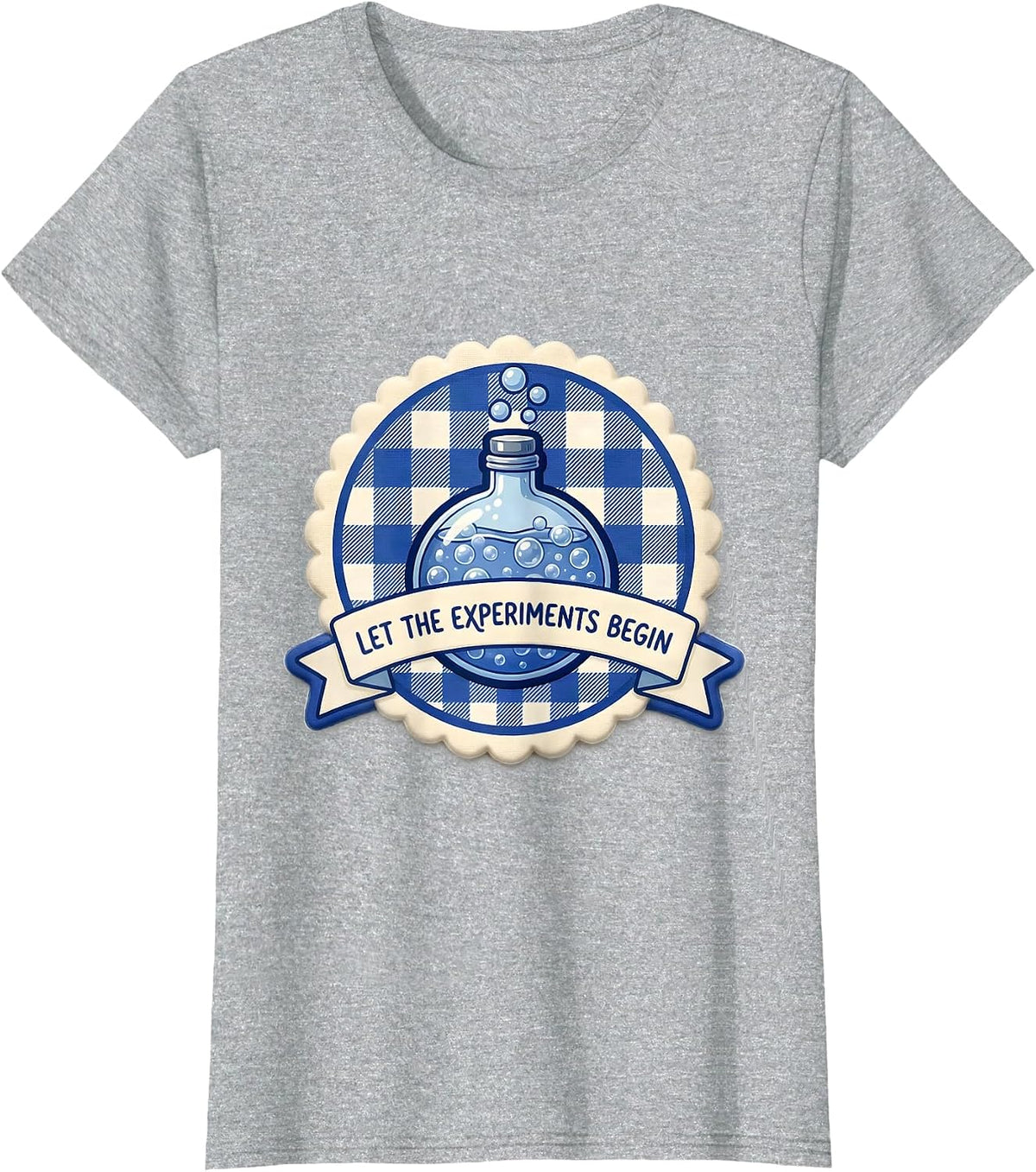Let the Experiments Begin Science Teacher Design T-Shirt - Heather Grey