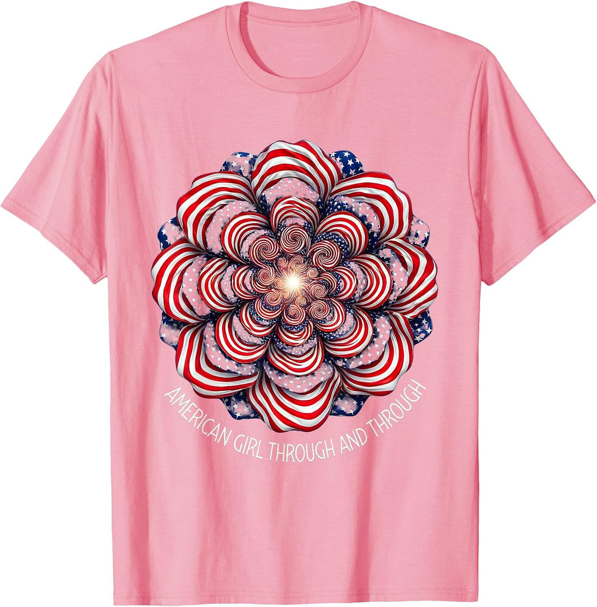 American Girl Through and Through Red White Blue T-Shirt - Pink